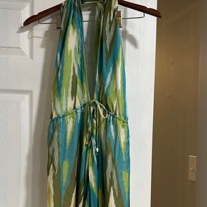 Alexis Green and Blue Maxi Dress